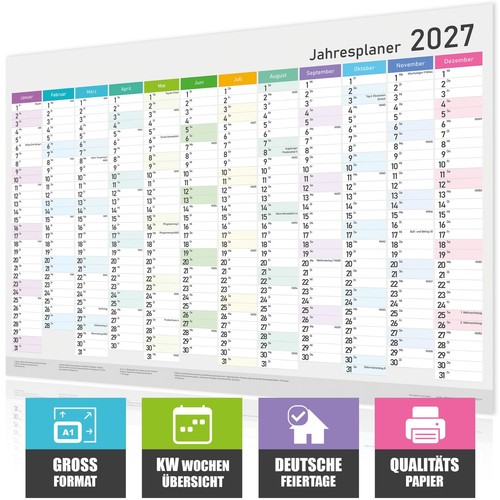 2027 wandkalender din - 2027,